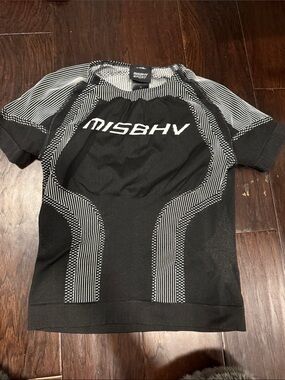 MISBHV Black & White Short Sleeve Performance Top